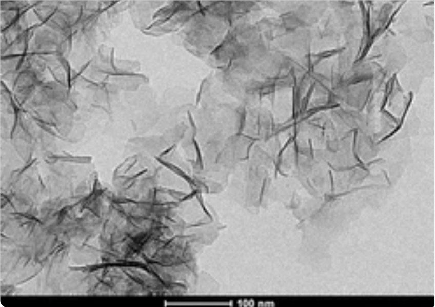 Graphene sheet image by transmission electron microscope.