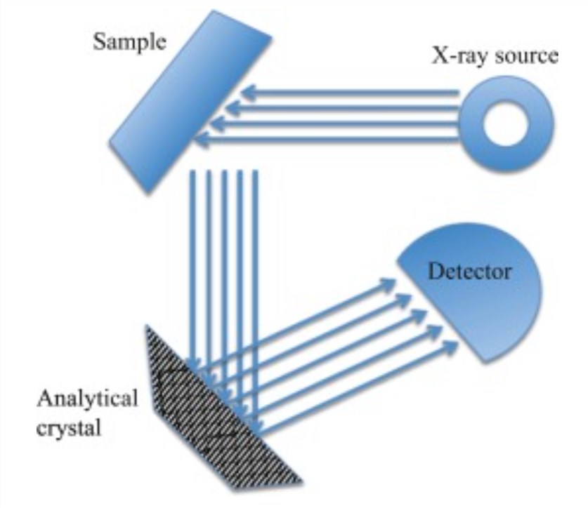 Schematic diagram of X-ray detection system used in XRF technique.